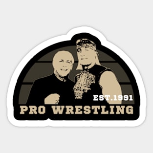 ric flair vs hulk hogan 1991 Sticker